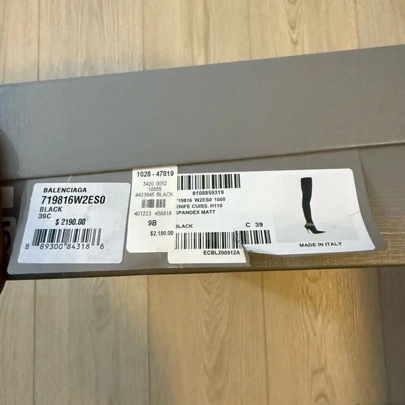 Balenciaga Black Over-the-Knee Boots - Picture 3 of 4